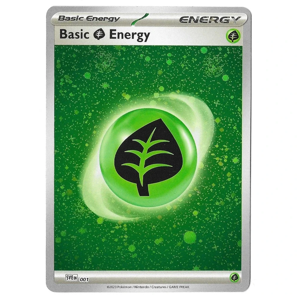 2023 Pokemon TCG 001 Scarlet & Violet G6 Grass Energy Cosmos Holo 3 Swirls